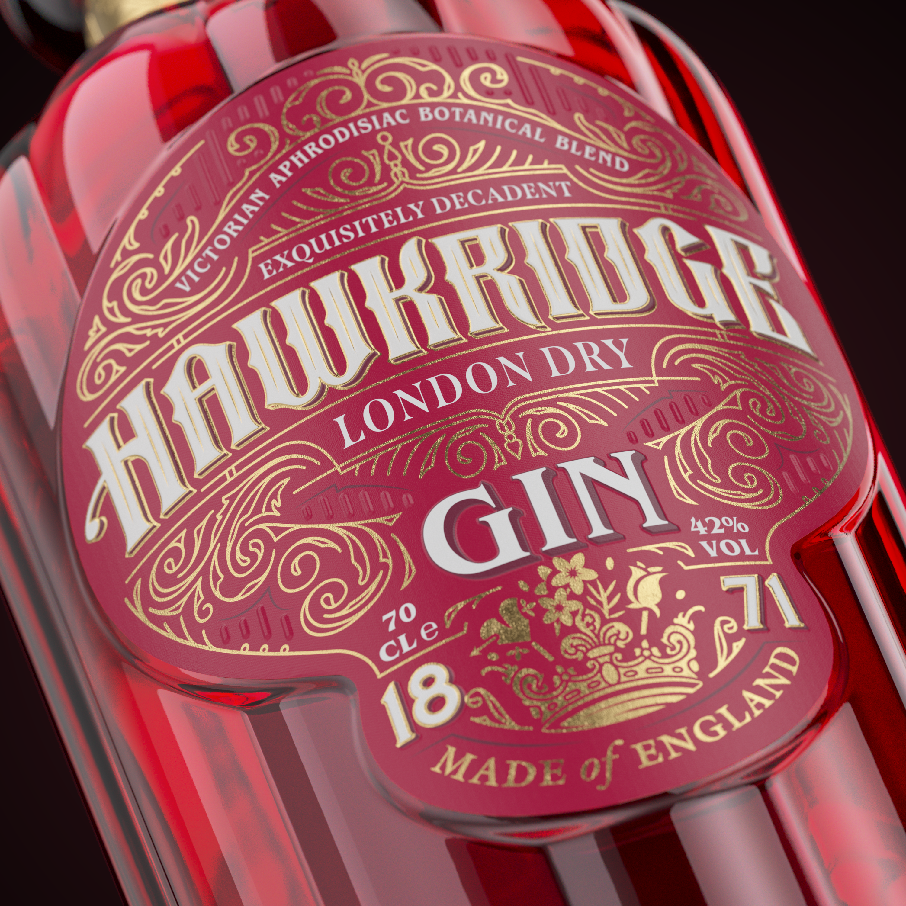 Hawkridge Red – Aphrodisiac Botanical Blend Gin London Dry