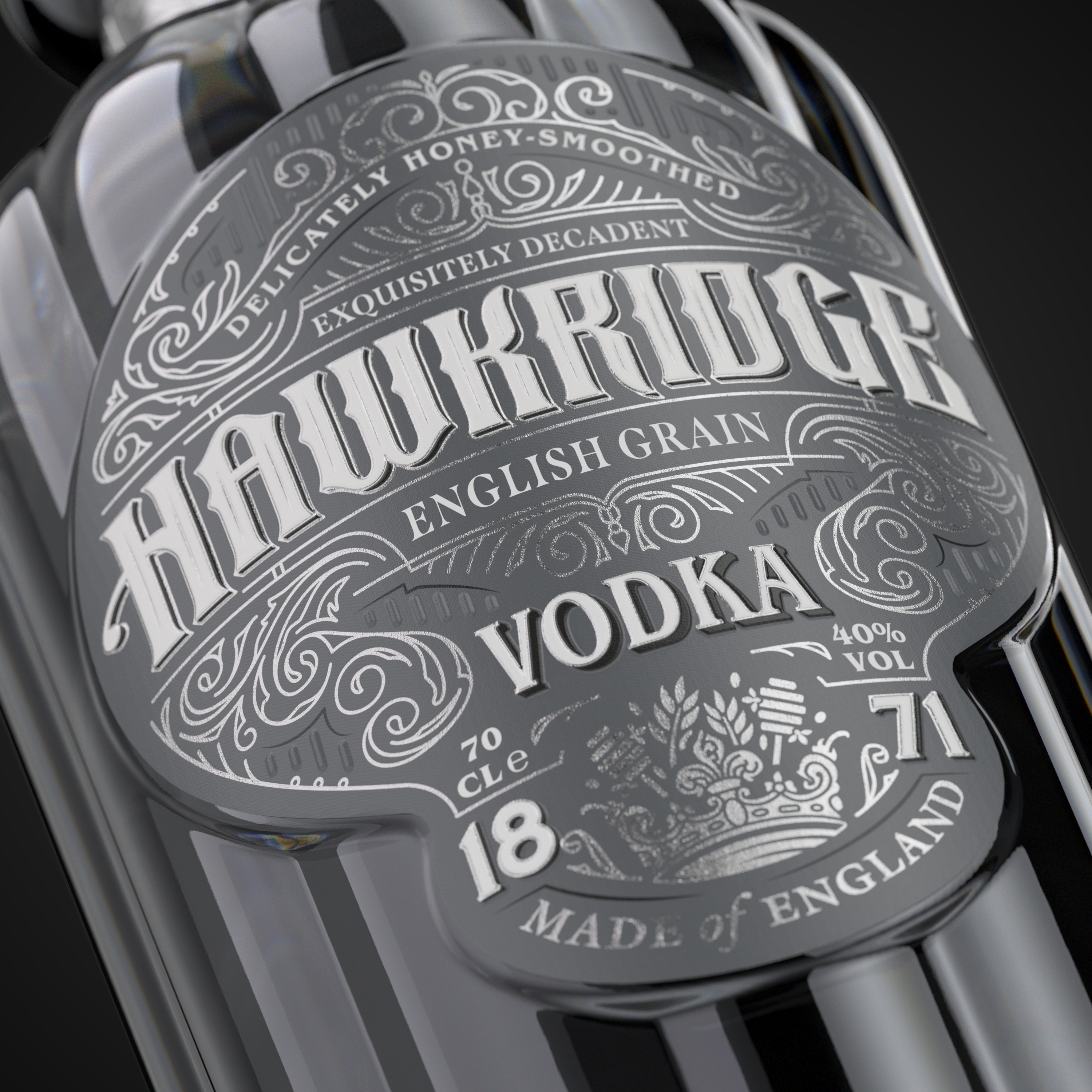 Hawkridge Black Vodka – Victorian English Grain, Honey Smoothed